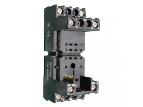 Relay socket with 2 terminals