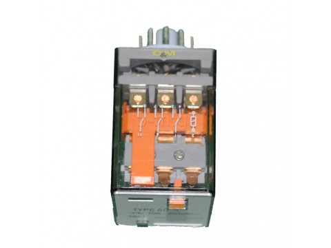 Relay 11pin 3contacts with led & button 230V AC