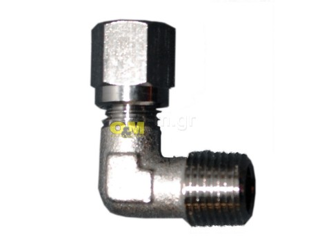 Elbow male for high pressure oil nozzle feed plastic line