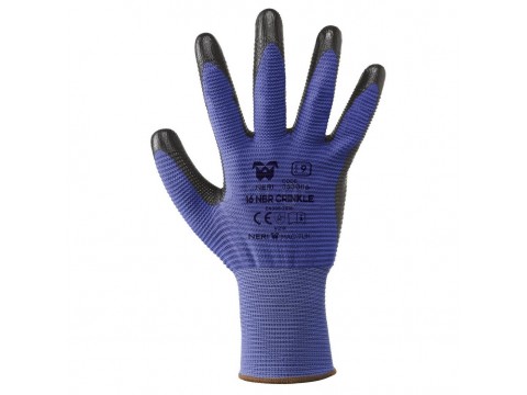 Gloves nitrile disposable, NERI GRIPPAZ , XL with striations , Pair 