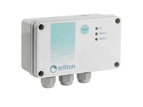 Πίνακας ανίχνευσης αερίων SEITRON, 2 εισόδων,2 επαφών εξόδου, IP 54