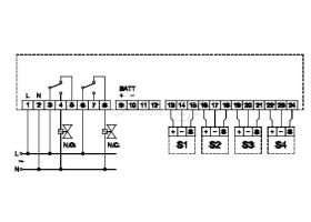 Πίνακας ανίχνευσης αερίων SEITRON, 4 εισόδων, 2 επαφών εξόδου IP 54