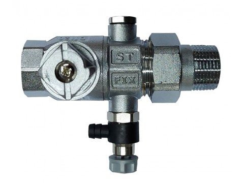 Ball valve with relief valve, 3/4'' x 3/4'', male