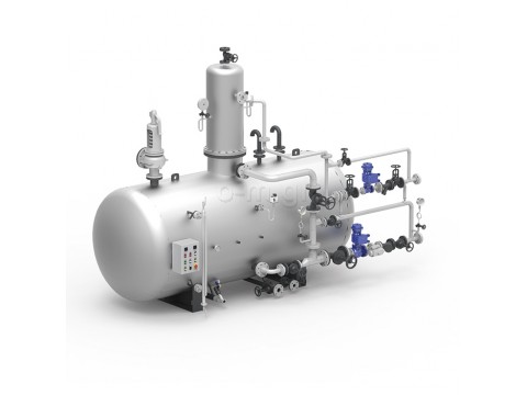 Pressurized deaerator for steam boilers DETE