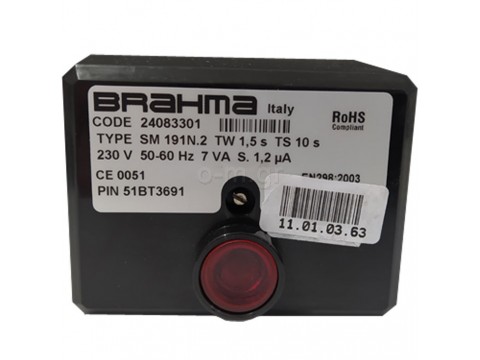 Oil burner control, BRAHMA, SM 191.N2