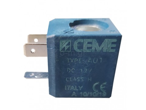 Coil for water solenoid valve, CEME, 1/2", 12V DC