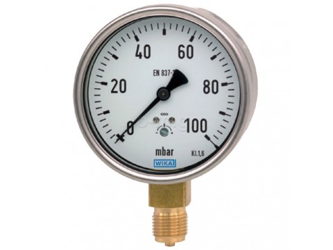 Natural gas manometer, Φ100, 1/2", 0-250mbar