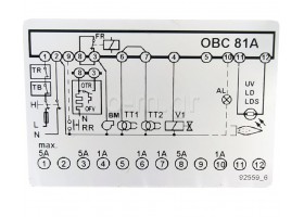 Oil burner control, DANFOSS, OBC 81A.10